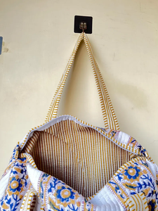 Sac fourre-tout matelassé vintage bohème léger de couleur unie, grande capacité, en coton, avec doublure en coton doux, vente en gros - Product Image 4