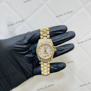 Montre VVS Iced Out en acier inoxydable avec diamants de laboratoire, style Hip Hop Bling Bust Down, pour homme et femme, idéale pour les soirées. - Product Image 1