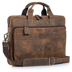 Sac à main pour ordinateur portable en cuir véritable pour hommes d'affaires, couleur chocolat, sac messager pour ordinateur portable, sac à bandoulière pour ordinateur portable - Product Image 1