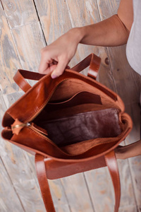 Premium Genuine Leather Fringe Handbag for Women – Vintage Boho Style Shoulder <b>Bag</b> with Tassels & <b>Studded</b> Detail - Product Image 3