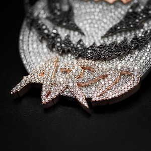 Colgante Redondo de Moissanita VVS, Pasa Prueba de Diamante, Corte Esmeralda, Cadena de Plata 925, Collar con Colgante - Product Image 3