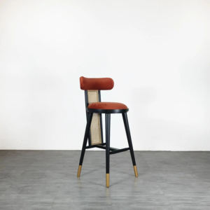 เก้าอี้บาร์ไม้สักทรงสูงทันสมัยรุ่นใหม่ แข็งแรง ทนทาน สำหรับใช้งานกลางแจ้ง หุ้มกำมะหยี่ เหมาะสำหรับห้องครัว ห้องรับประทานอาหาร ร้านอาหาร ผับ และห้องนั่งเล่น - Product Image 5