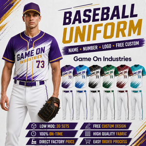 Maillot et pantalon de baseball en sublimation intégrale de qualité supérieure, lavables en machine, nouveau fournisseur, nouvelle arrivée, service OEM ODM - Product Image 6