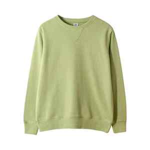 Sudadera de Cuello Redondo para Hombre, Color Morado, Corte Regular, Informal, 100% Algodón Tejido, Color Sólido, para Otoño - Product Image 3