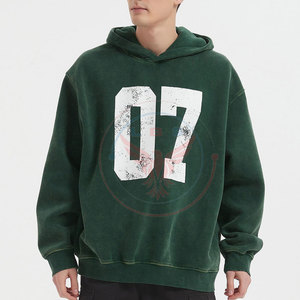 Sweat-shirts à capuche délavés personnalisés en gros, avec logo sur mesure, en molleton de coton mélangé, pour l'hiver, décontractés, de qualité supérieure, à prix abordable pour hommes - Product Image 4