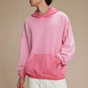 Sweat à capuche oversize en coton de haute qualité, molleton épais, épaules tombantes, uni, personnalisable, en French Terry pour hommes - Product Image 3