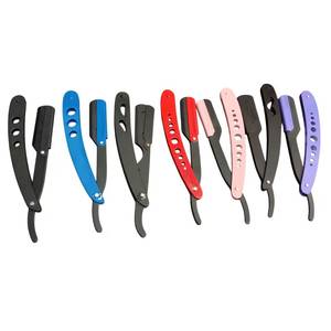 Stainless Steel <b>Razor</b> <b>Single</b> <b>Blade</b> Plastic Handle Face Shaving Tool Barber Shop Use Male Grooming <b>Razor</b> - Product Image 1