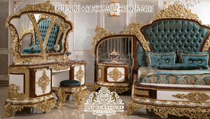หรูหราแกะสลักพระราชวิลล่าชุดเฟอร์นิเจอร์ห้องนอนพรีเมี่ยมสไตล์พระราชหรูหราเตียงและห้องนอนชุดเฟอร์นิเจอร์ซื้อไม้แกะสลักห้องนอน - Product Image 3