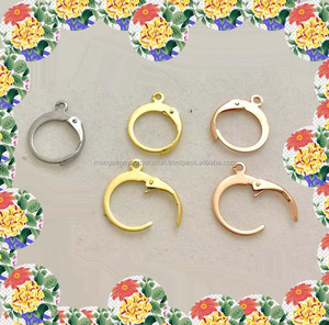 Connecteurs de fabrication de bijoux en argent sterling 925, forme poire, ouverts, à griffes, pour collier, HARI OM CREATIONS - Product Image 5