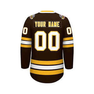 Jersey de Hockey sobre Hielo Personalizado con Logotipo Bordado, Tejido de Secado Rápido, Ajuste Cómodo, Mangas Largas - Product Image 4