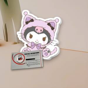 Plaque à cils magnétique en acrylique personnalisée Hello Kitty chat violet, outils de fabrication de cils, cœur, diamant, logo personnalisé, couleur, beauté - Product Image 4