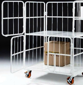 Chariot de logistique pliable 500 kg, chariot de transport robuste pour entrepôt, chariot à plateforme pliable à quatre roues en acier inoxydable, OEM - Product Image 4