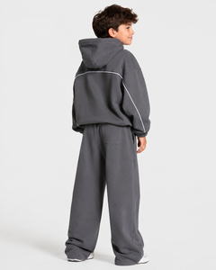 Pantalon de jogging décontracté surdimensionné en molleton respirant pour garçon, avec motif Graphite Contrastline personnalisé - Product Image 4