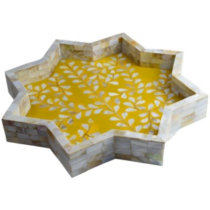 Star Shaped <b>Tray</b> Hotel Luxury Silver Metal <b>Mirror</b> <b>Tray</b> Decorative Serving <b>Tray</b> Custom Logo for Home Decoration - Product Image 6