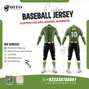 ชุดเครื่องแบบเบสบอลของผู้ชายผ้าโพลีเอสเตอร์100% ระบายอากาศได้ดีพร้อมโลโก้แบบกำหนดเองชื่อทีมบริการ OEM - Product Image 2