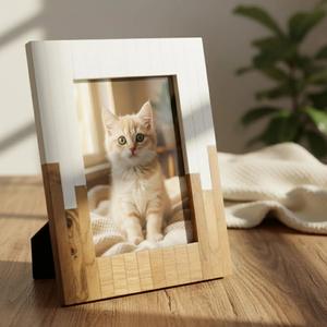 Vente directe fabricant OEM – Cadre photo en bois poli fait main avec clip argenté découpé à la main, faible MOQ, idéal pour les cadeaux d'amour - Product Image 4