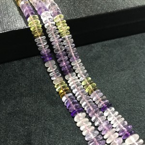 Cuentas de Piedra Rondelle Sueltas 100% Naturales, Certificadas por IGI, de 5mm-9mm, Grado AA, Semipreciosas, Multicolor, Fire Vivaaz Gems Jaipur - Product Image 3