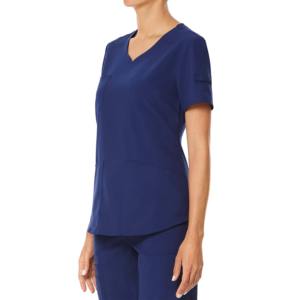 Conjunto de uniforme médico de alta calidad para mujer, mono de pierna ancha con cremallera frontal central, conjuntos de scrubs en liquidación, Pakistán - Product Image 2