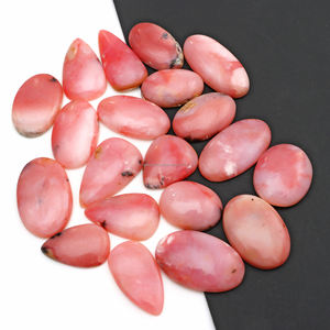 Opale rose naturelle, cabochon lâche à dos plat, pierre polie pour la fabrication de bijoux, vente en gros, fournisseur indien, haute qualité, couleur intense - Product Image 4