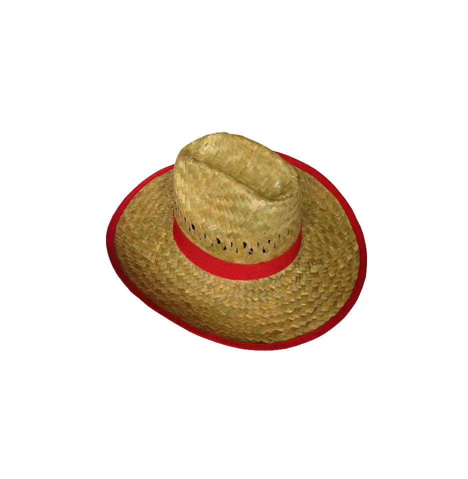 Sombrero de paja natural, sombrero de granjero vietnamita/sombrero de verano de hoja de palma/sombrero de fiesta de bambú para sombrero de fiesta de paja con logotipo personalizado