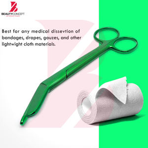 Ciseaux chirurgicaux Lister 5,5 pouces, couleur verte, robustes, en acier inoxydable, pour infirmières, ciseaux de traumatologie, utilisation en premiers secours - Product Image 6