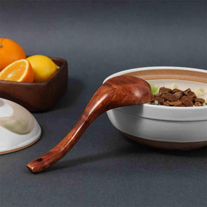 Trendy Wooden Serving <b>Spoons</b> Minimalist Design Long Handle Durable Natural Finish Handcrafted Handmade wooden shell <b>spoon</b> For Di - Product Image 2