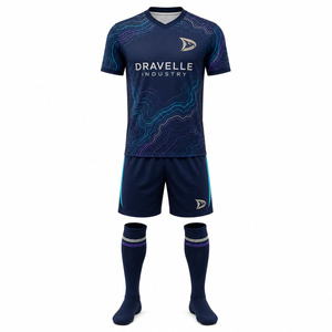 Fabricante Profesional de Uniformes de Fútbol OEM, Sublimación Completa, Uniformes de Fútbol Unisex con Cuello en V, Jersey Deportivo Personalizado de Verano - Product Image 1