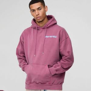Sweat à capuche oversize de haute qualité pour homme, motif oiseau volcan, effet délavé, en coton mélangé, style streetwear avec poches - Product Image 1