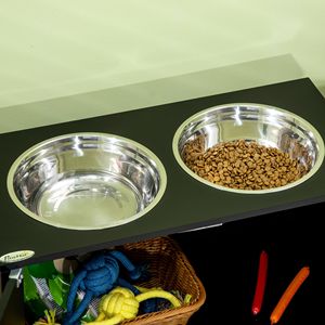 Armadietto Nero Magnetico per Alimenti per Cani e Stazione di Alimentazione per Ciotole e Mangiatoie per Animali Domestici - Product Image 5