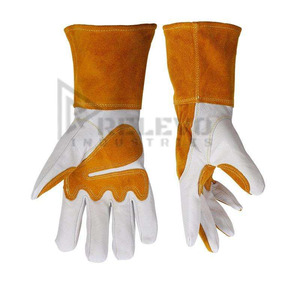 ถุงมือเชื่อมหนังวัวแท้คุณภาพเยี่ยม ป้องกันความร้อนได้ดีเยี่ยม ถุงมือเชื่อมหนังยาวสำหรับงานเชื่อมมิก - Product Image 2