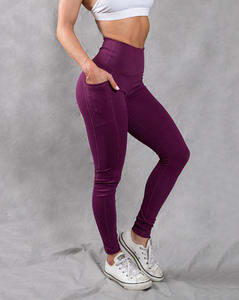 Leggings Femme Haute Qualité Été Tricotés Spandex/Polyester Taille Haute Confortables Simples Légers Respirants Sans Coutures - Product Image 3