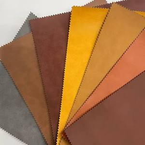 Tela de Cuero Sintético de Gamuza PU, Tela Sintética Suave y Sólida para Manualidades, Fabricación de Bolsos y Carteras - Product Image 1