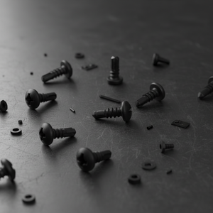 Tornillos de Anclaje para Concreto de Alta Resistencia Marca PDC con Cabeza Plana y Arandela - Acero al Carbono con Recubrimiento Negro, Punta Phillips, Grado 4.8 6.8, Estándar en Pulgadas - Product Image 2