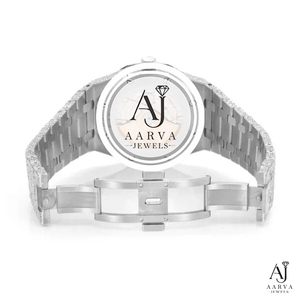 Montre mécanique en acier inoxydable et or blanc avec incrustation de diamants, cadran octogonal lumineux, cadeau de luxe pour femme - Product Image 3