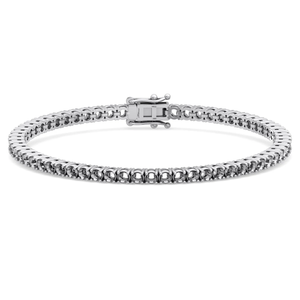 Karats 10k/14k/18k 7" 4-Prong Tennis Bracelet Mounting Rhodium/Yellow/Rose Gold Custom <b>Engraving</b> Unisex Sizes 2.5-4.0mm - Product Image 6