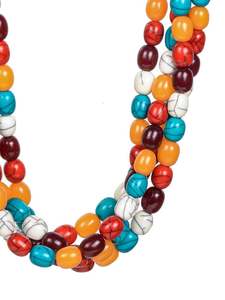 MN EXPORTS Women's Fashion Red Black Natural Pearl Heart Beaded Resin Hand-made <b>Statement</b> <b>Necklace</b> for Party & Wedding - Product Image 3