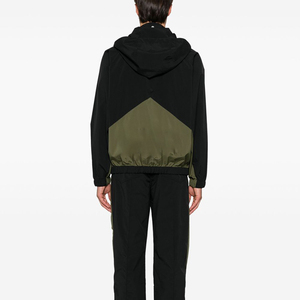 Custom Waterproof Shell Fabric Windbreaker Jacket <b>Colour</b>-<b>block</b> Panelled Polyester Track Jacket - Product Image 3