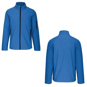 Chaqueta de Forro Polar Azul para Hombre, Cuello Alto, Cierre de Cremallera, Resistente al Viento, Informal, para Otoño, Corte Regular, Color Sólido, Exterior de Poliéster - Product Image 5