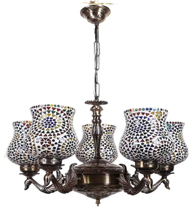 Lustre de plafond tendance, industriel, doré métallisé, style Sputnik, avec plusieurs ampoules, disponible à prix de gros. - Product Image 6