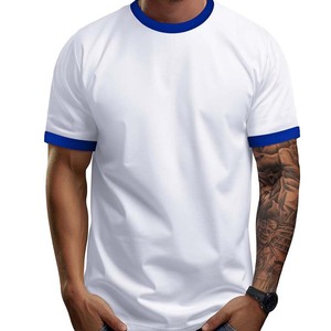 Camisetas Lisas de Algodón Peinado 100% con Cuello Redondo y Manga Vintage para Hombre - Product Image 3