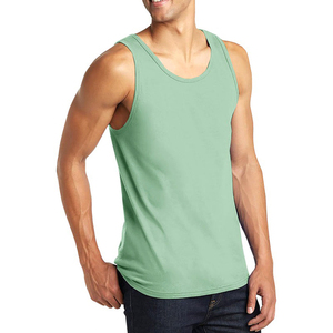 Camiseta sin Mangas de Gimnasio 100% Algodón, Precio de Fábrica, Logotipo Personalizado, Lisa, sin Mangas, de Secado Rápido, Transpirable, Tejida, para Hombre - Product Image 4