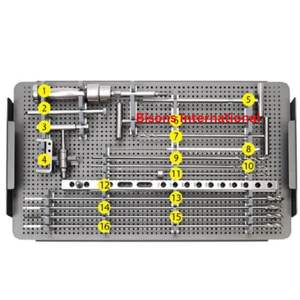 BISONS - Juego de Instrumentos Quirúrgicos Reutilizables de Acero Inoxidable para Clavos Tibiales IM, Ortopedia y Traumatología - Product Image 1