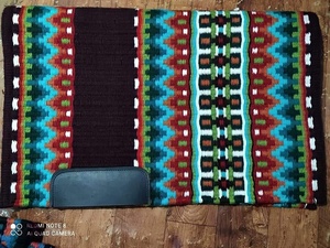 Durable & Comfortable Wool <b>Felt</b> Western Saddle <b>Pad</b> & Horse Blanket Equipment Black 'n' Green 32" X 32" - Product Image 4