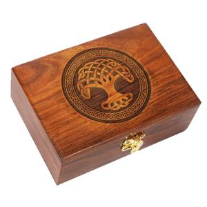 Boîte en bois gravée au laser sur mesure à prix d'usine, petite boîte en bois gravée au laser, boîte à bijoux, boîte de rangement, étui de vente en gros - Product Image 6