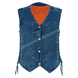 Chaleco Vaquero para Mujer de Alta Calidad, Superventas, Precio Económico, 100% Tela Vaquera, Lavado Ácido, Transpirable, Ecológico, Casual, Personalizable - Product Image 1