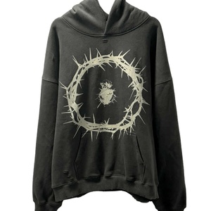 Sudadera con capucha Retro americana de calidad superior, sudaderas con capucha Vintage, lavado de alta resistencia, artesanía desgastada hecha a mano - Product Image 1