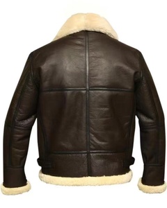 Fashionable Men's Genuine Leather <b>Jacket</b> Zipper Stand Collar Breathable Windproof Customized Pockets Winter <b>Punk</b> Retro Style - Product Image 3