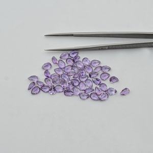 5x7mm naturel brésil améthyste à facettes poire coupe pierres précieuses en vrac fabrication de bijoux en gros AAA Grade non traité tiers - Product Image 1