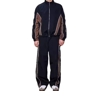 Men Tracksuit Set Drawstring <b>Jacket</b> Pants Sportswear Training Suit Windbreaker Jogging Outfit Athletic Wear Casual Gym Set - Product Image 1