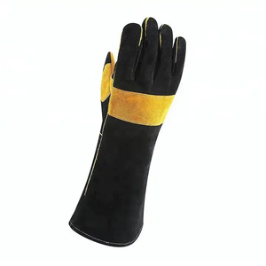 Guantes de soldadura de cuero de vaca de alta resistencia | Guantes DE SEGURIDAD reforzados con palma y pulgar, resistentes al calor e impermeables - Product Image 6